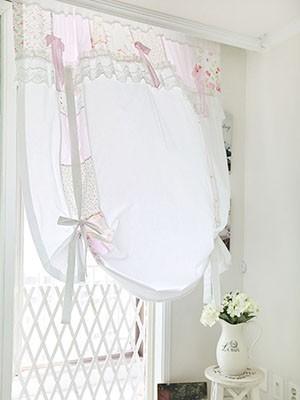 쉐비 핑크패치 롤업커튼