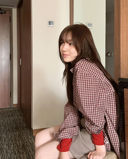 데일리마켓 dent check shirts / 2color