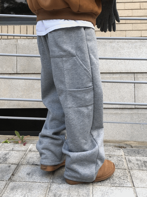 [MD Choice!] 기모 핀턱 카펜터 와이드 팬츠 / 당일출고 !