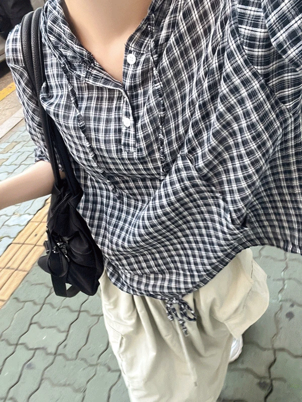 체크 후디 아노락셔츠, 2colors (간절기 아이템)