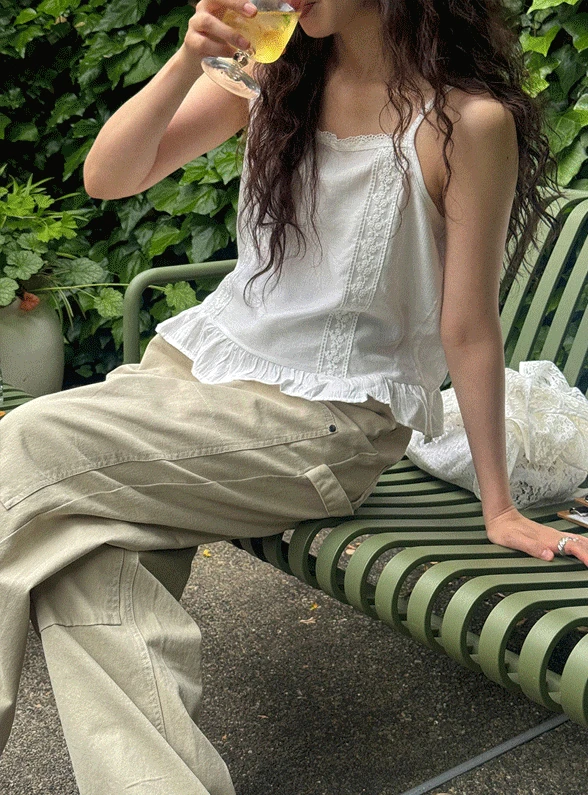 [바캉스템] 코타쥬 레이스뷔스티에블라우스