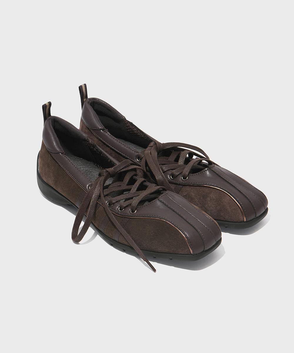 [NEW 10% I 바로배송] BLISS LACEUP SNEAKERS(SUEDE) - CHOCO