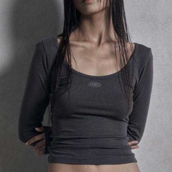 보헤미안서울 보헴서 딥유넥 롱슬리브 카키