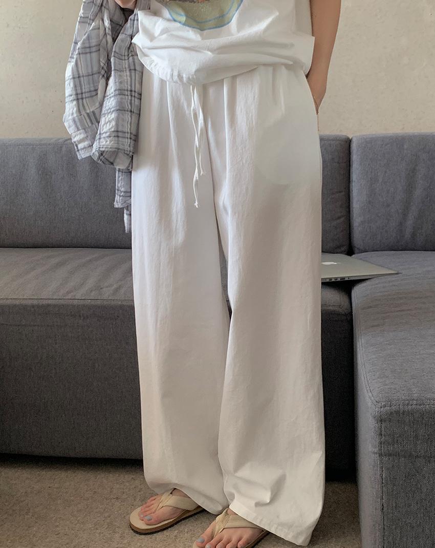 [✨후기증명/4000장 돌파!/RE:MOMENT/블랙,크림 당일발송] made. 클린 코튼 밴딩 팬츠 5color! (데일리룩/교복아이템/밴딩팬츠)