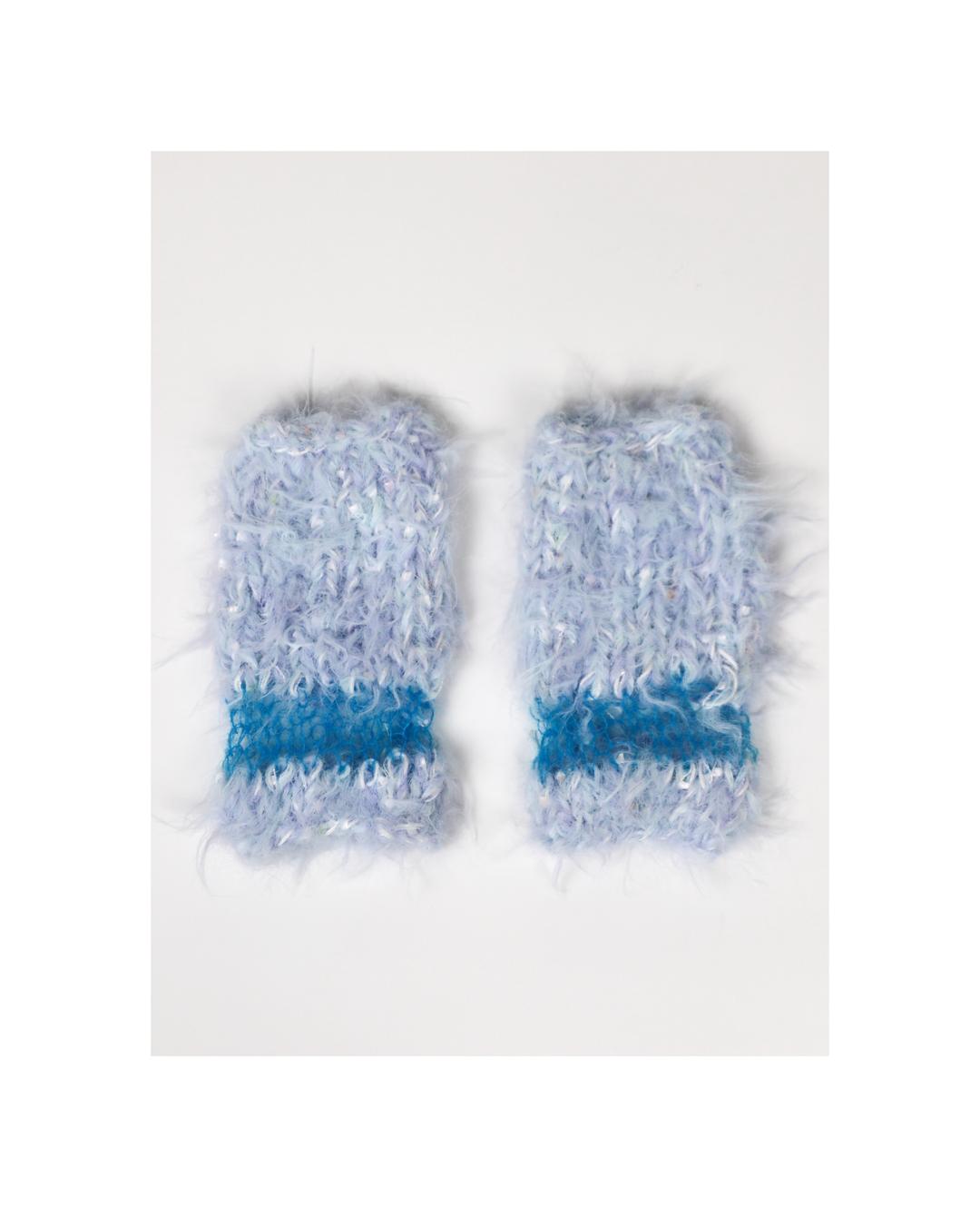 MOHAIR MIXED HANDWARMER (BABYBLUE)