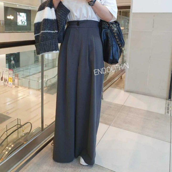 엔돌핀 뮤즈 밴딩 와이드 슬랙스