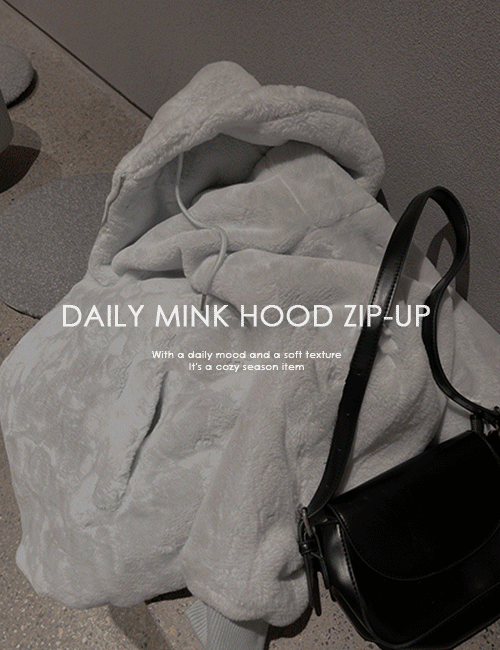 (무료배송/남여공용)윈터 데일리 밍크 후드집업
