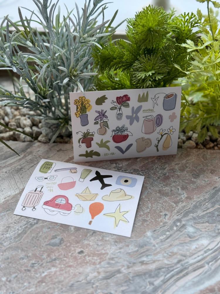 [몽타주] 여행의 사물들 스티커