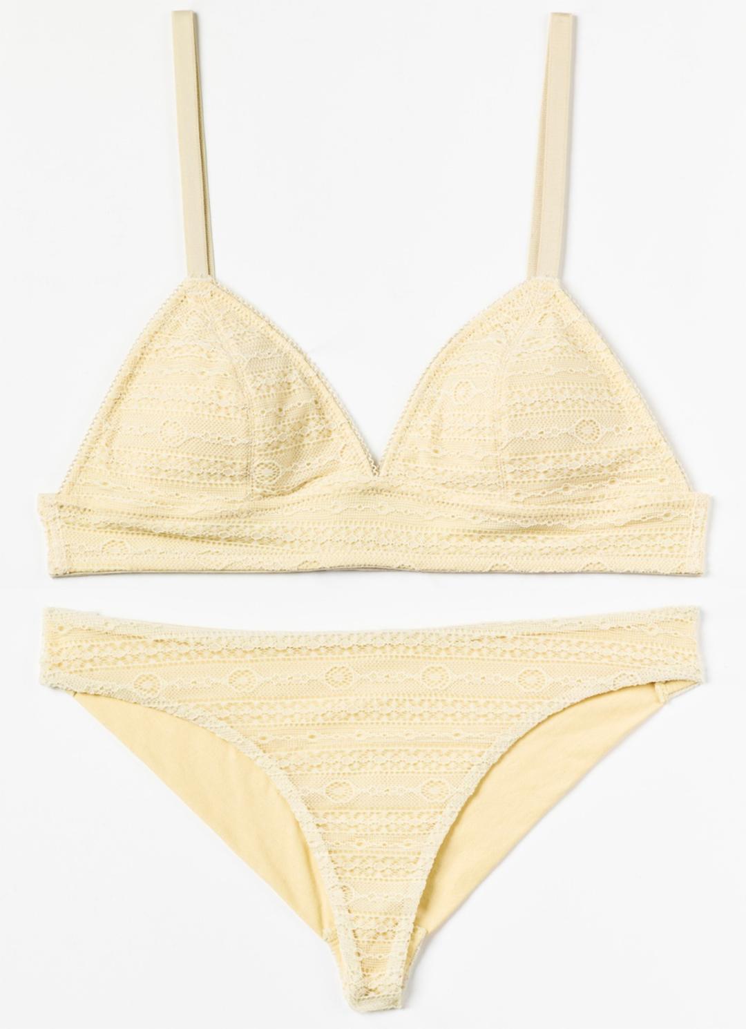 Ethnic Lace Set Yellow