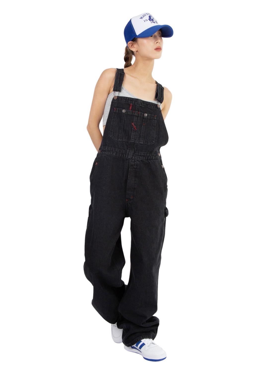 STITCH OVERALL JEANS *화이트8월초순차출고