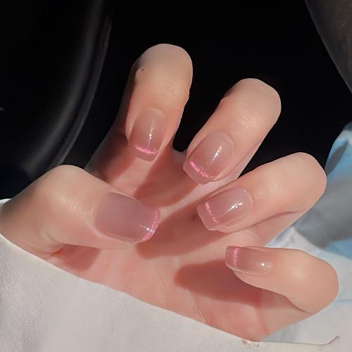 글로우 보라링베이지 네일팁