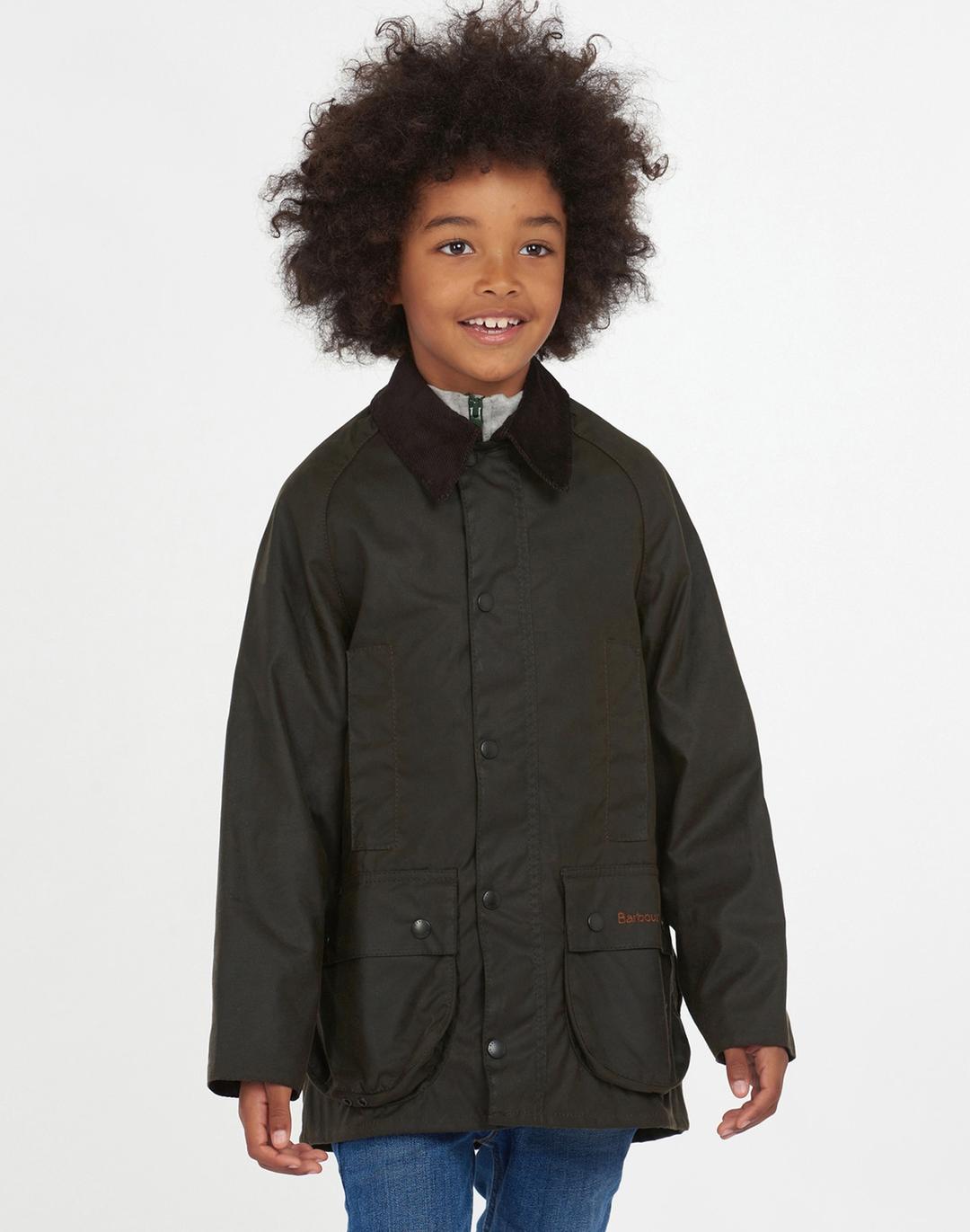 [Barbour Kids] 바버 키즈 카키 Beaufort 왁스 자켓