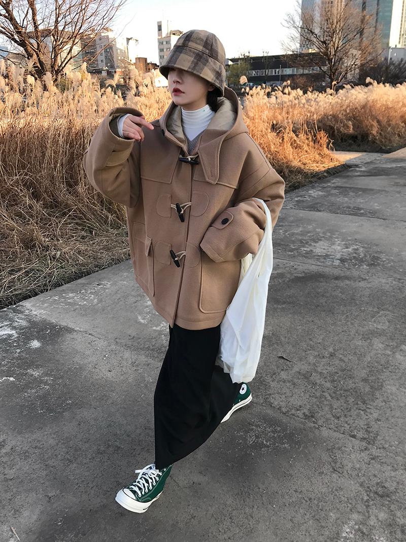(*여유주문) HOODY HALF DUFFLE COAT (3color!)