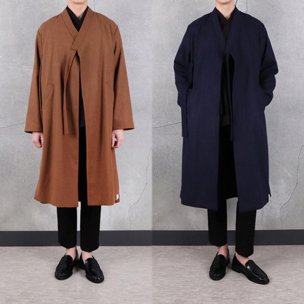신:서울 남녀공용 생활한복 맥시 두루마기 코트