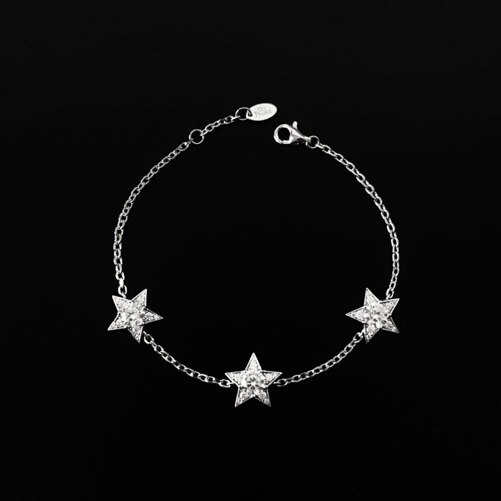 [위프레리] 실버 5A 스타 라인 팔찌, Silver 5A Star Line Bracelet
