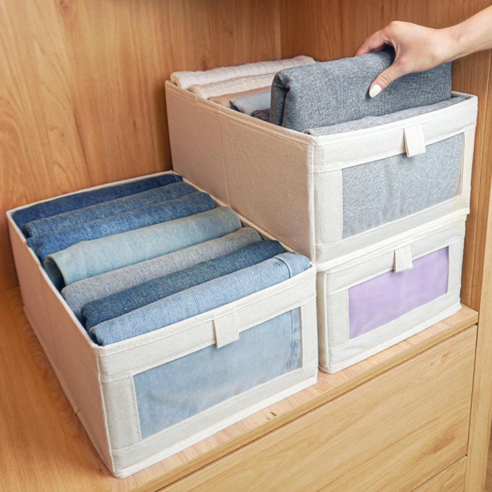 마벨인홈 고급 접이식 패브릭 메쉬 통풍 옷정리함 대형 3종 1세트