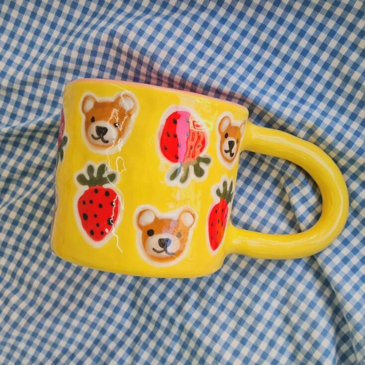 딸기곰돌이 빅 머그컵