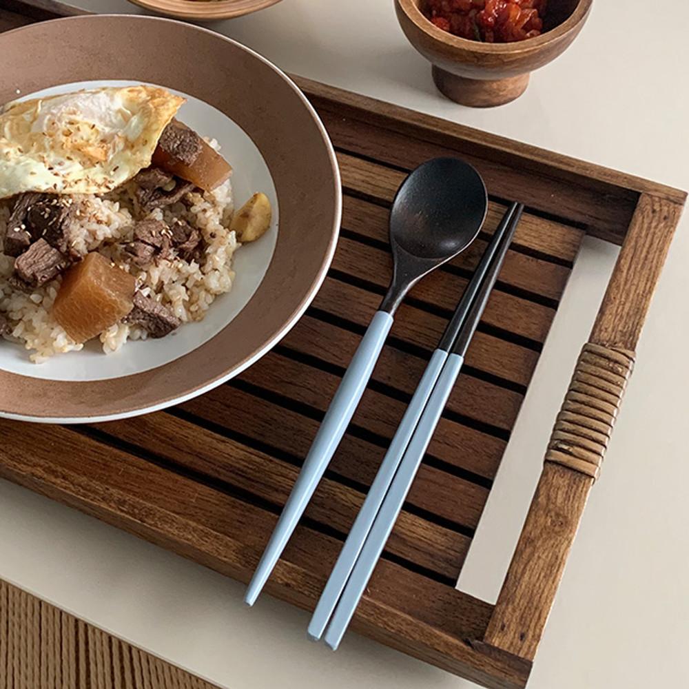 마카롱 우드 옻칠 수저세트