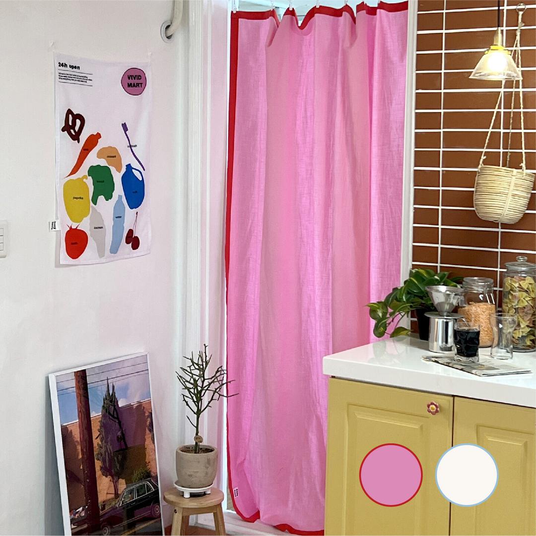 라인윈드린넨 2color 작은창커튼 카페커튼