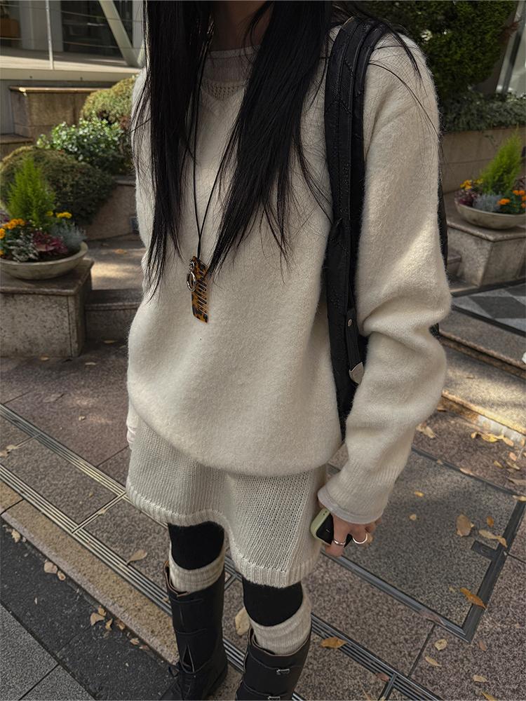 크렘므 [CRÈME ARCHIVE] 코티지 헤어리 니트