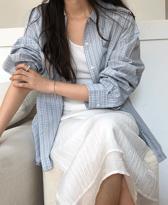 산타페 블루 체크 셔츠 (*7일 소요)