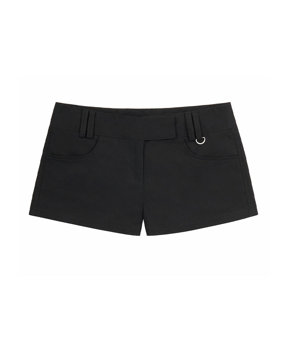 LOW-RISE SHORT PANTS (BLACK)