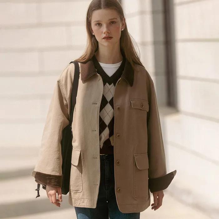 COTTON WORK JACKET BEIGE