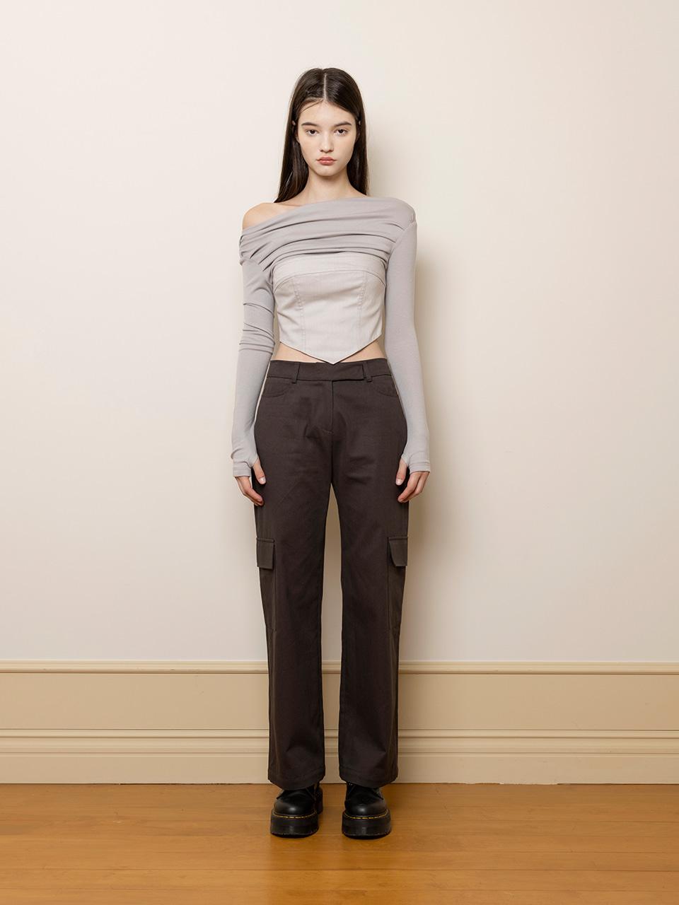 [10월 7일 예약배송] Ivy top (Gray)