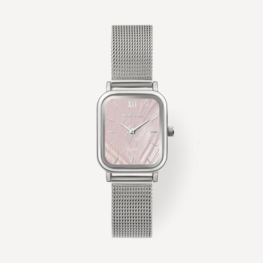 럼튼 Harbor mesh watch (하버 메쉬 워치) Shell Pink Silver