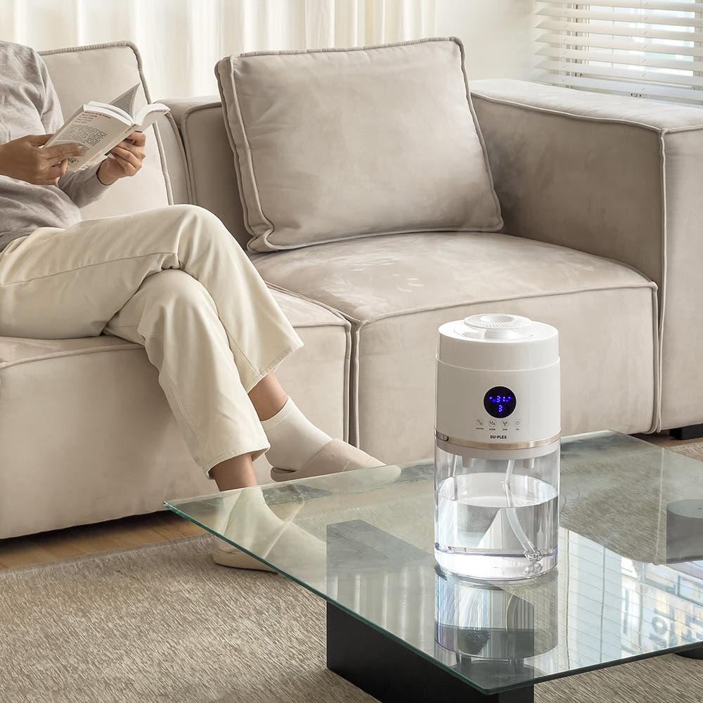 듀플렉스 대용량 4L 가열식 펌핑 리모컨 신생아 아기 따뜻한 스팀 가습기 P3