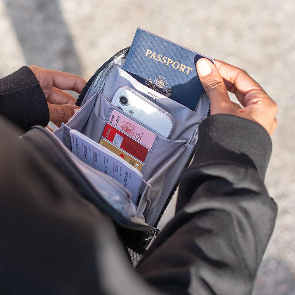 팩세이프 도난방지가방 소매치기방지 테크 크로스 바디백 RFIDsafe RFID 스캔차단