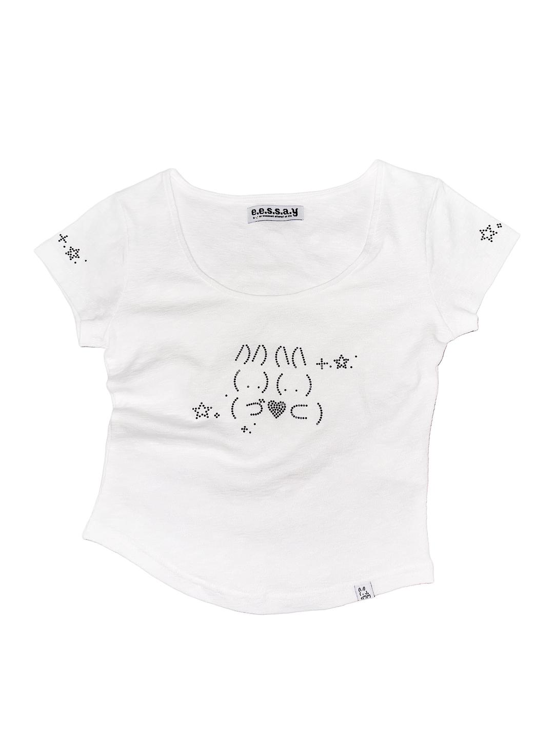 T.K RABBIT T SHIRT - WHITE