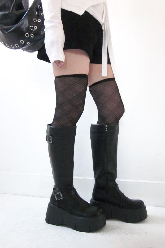 cross over-knee socks