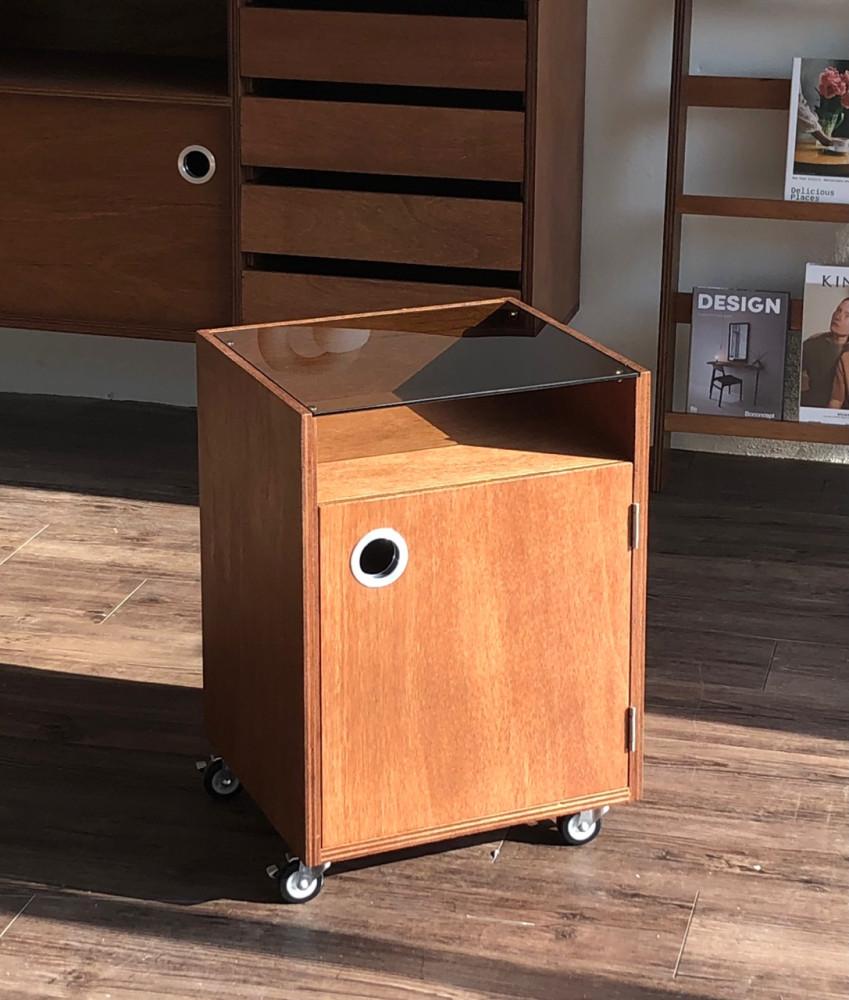 [OUN] LT_01 이동식 큐브협탁 트롤리 라왕합판 미드센추리 모던 가구