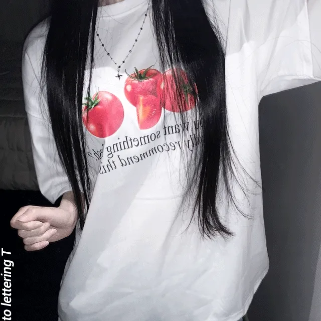 (2color) 토마토 레터링 티셔츠