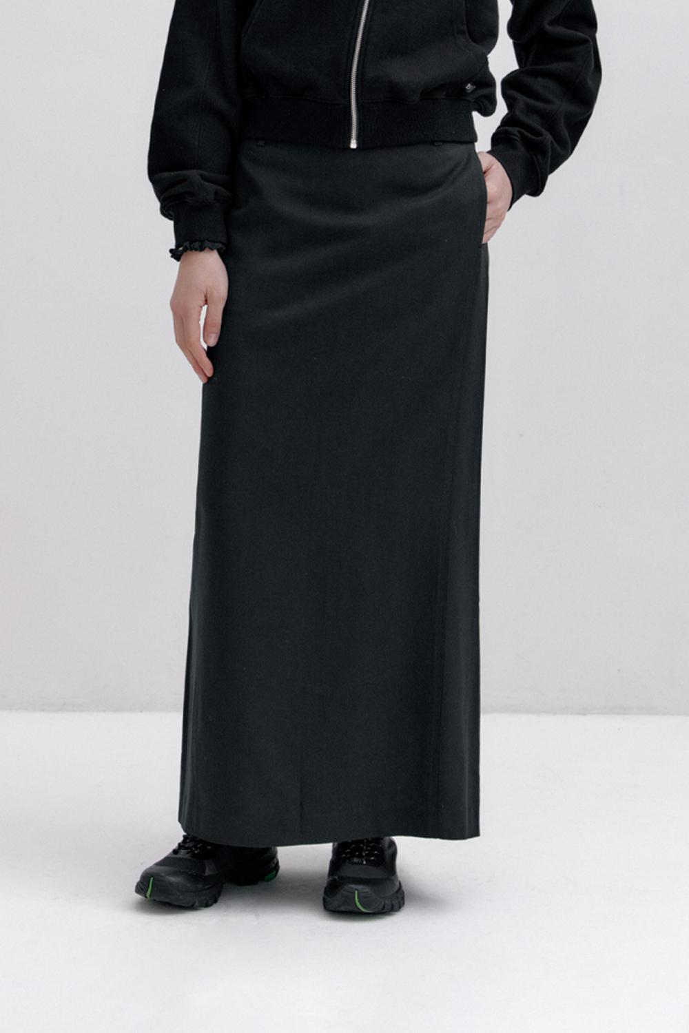[3/29 예약배송] RELAXED SLIT LONG SKIRT_BLACK