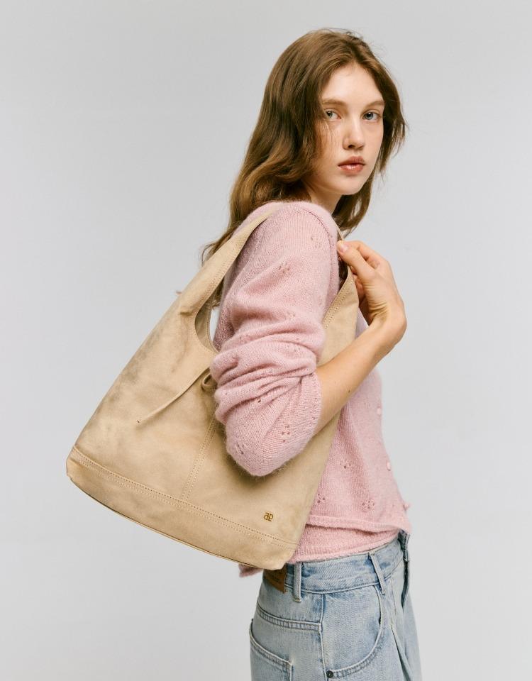 pino bag (suede) - light beige (M)