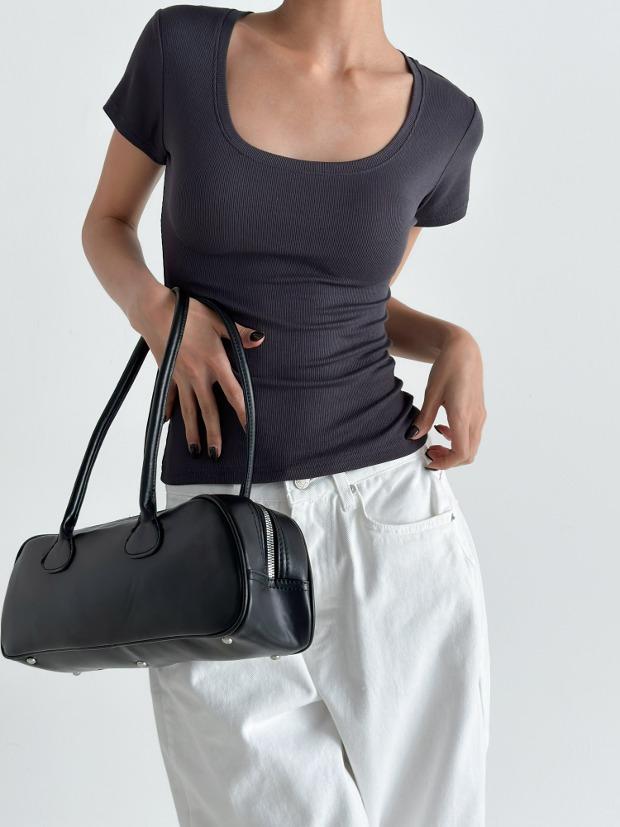 지젤딥유라운드슬림반팔티(캡소매) 시크릿오즈 ozbridge