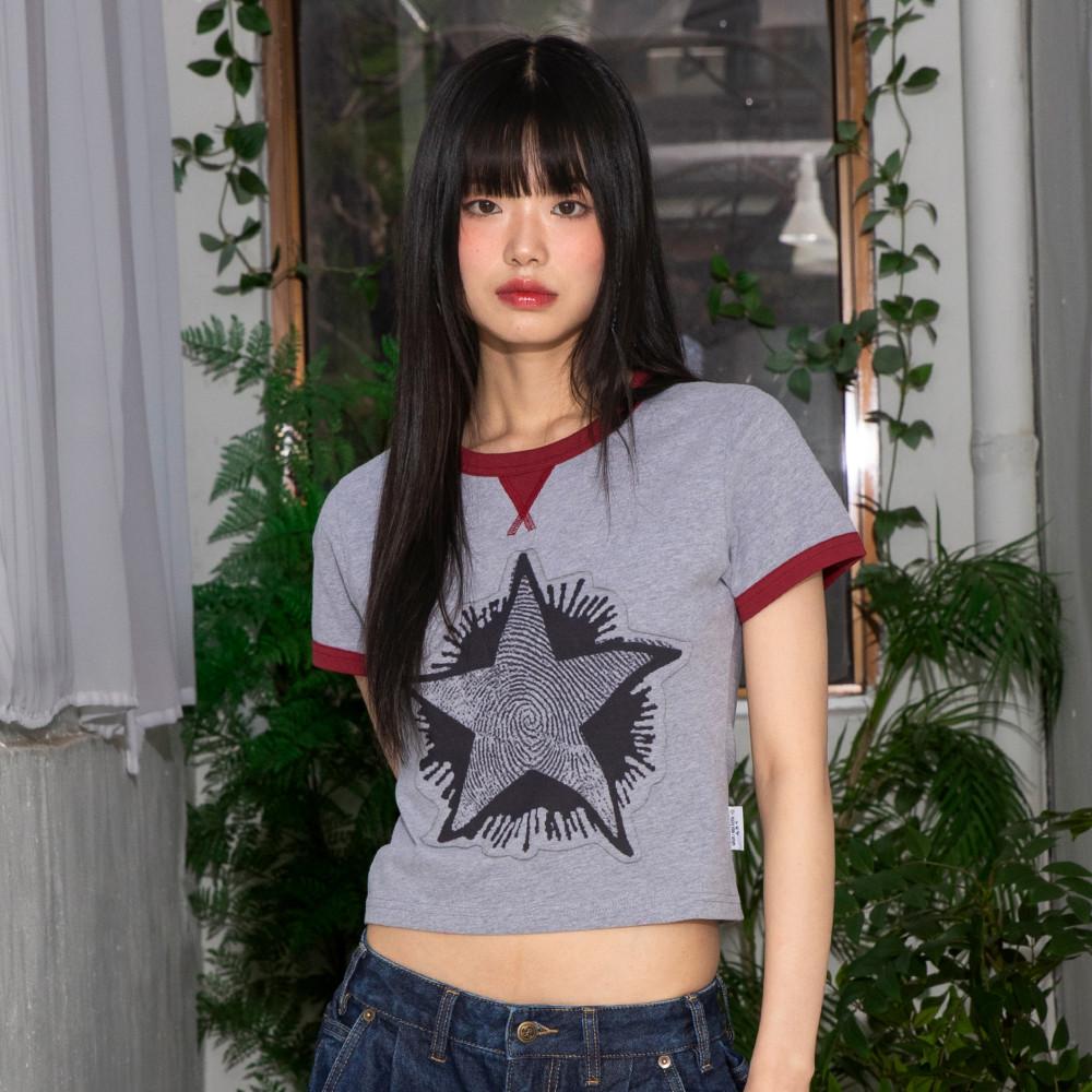 WXT005 드렁큰 스타 반팔 티셔츠 (GRAY)