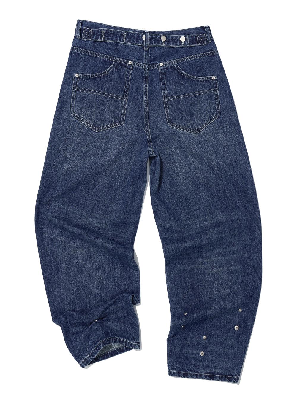 [WOMEN] CINCH-BACK ROUNDING JEANS_DEEP BLUE