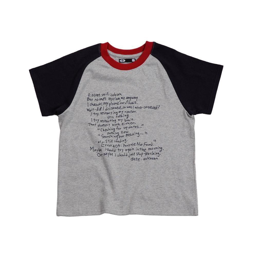 [ERTR] Diary Raglan T-Shirt Grey Small Fit