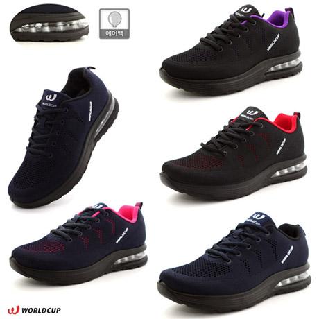 [쿠션 에어창] 가볍고 발볼편한 남자 여자 커플 메쉬 니트 논슬립 런닝 조깅 볼넓은 블랙 워킹 초경량 운동화 W 튜브