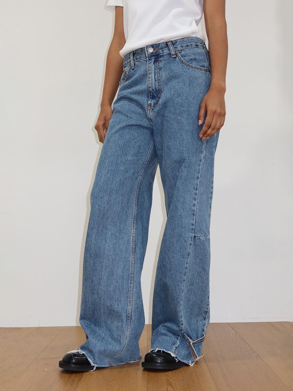 Strap Wide Denim_Light Blue