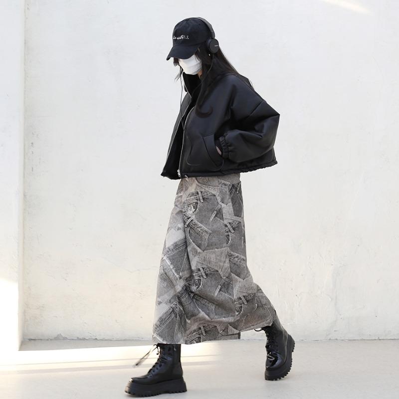 매티드 숏 패딩 점퍼