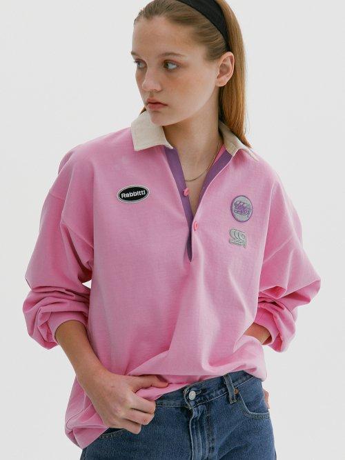 RB Sports Wappen Rugby T-shirt Pink