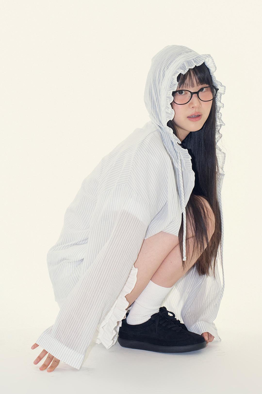 릴리 후드 프릴 셔츠
