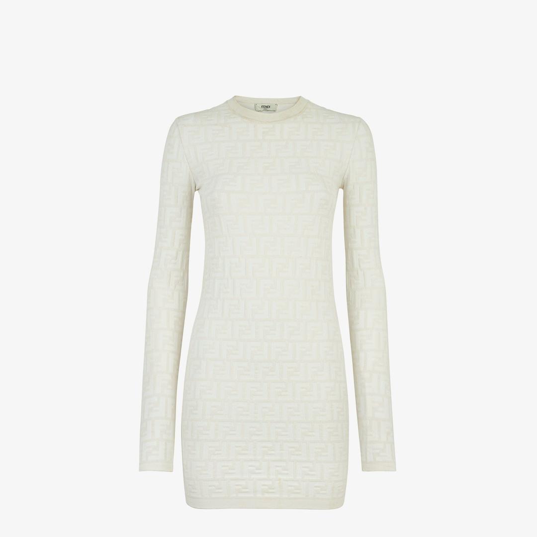 드레스 화이트 FF 비스코스 드레스