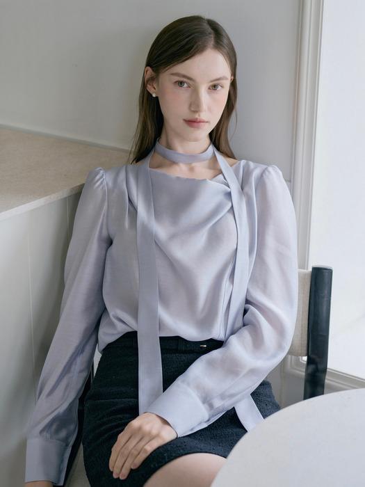 레브 드레이프 리본 블라우스_4COLOR