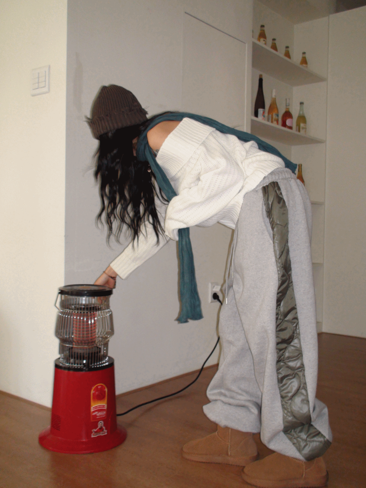 tape quilting sweat pants