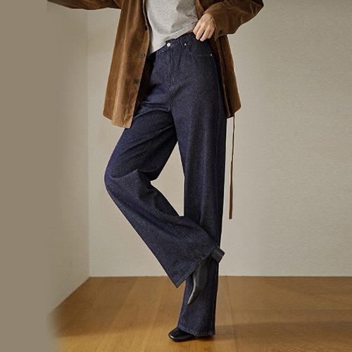 PJ31595 논페이드 와이드 데님팬츠